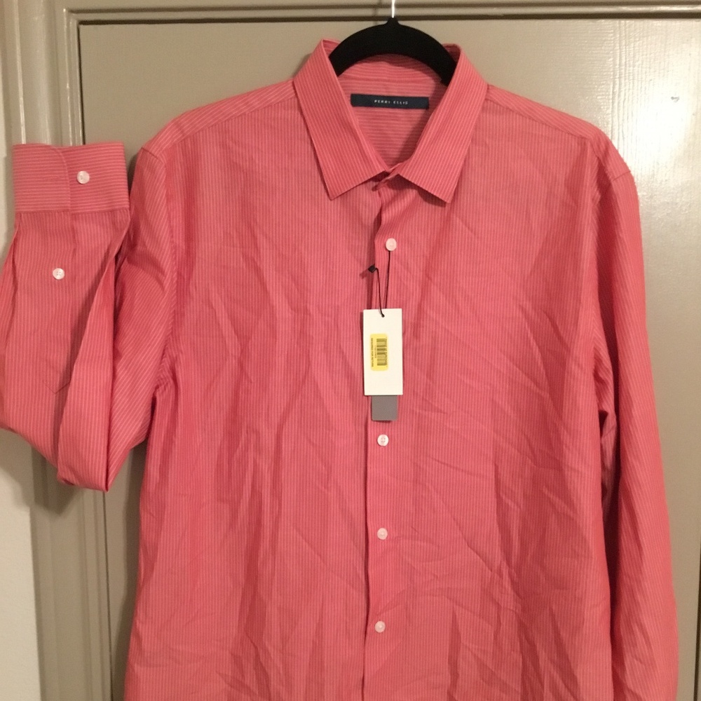 Mens Perry Ellis Size Medium Long Sleeve Shirt